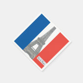 フフランスのァグ、フランス国旗、バスティーリデイパーティー スタンダードカクテルナプキン (角)