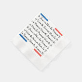 フフランスのァグ、フランス国旗、バスティーリデイパーティー 縁ありカクテルナプキン (角)