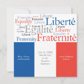 フフランスのラグ付きのテーフランスのマパーティ 招待状 (正面)