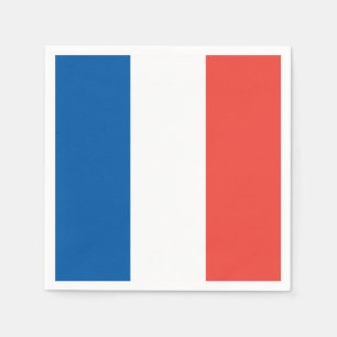 フフランスのラグ:Tricolor Bastille Dayパーティーバナー スタンダードカクテルナプキン