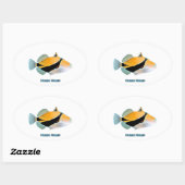 フムウムフィッシュ 楕円形シール (シート)