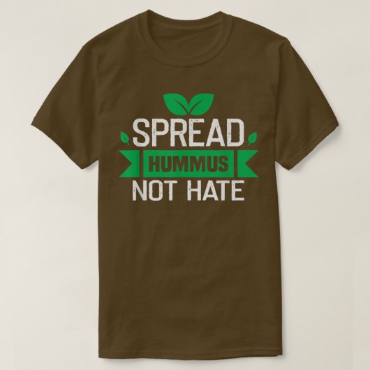 フムスを広げる嫌いではないミームビーガン植物Powered Ve Tシャツ (デザイン正面)