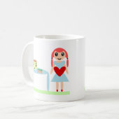 フムス愛「私はフムスが大好き」 コーヒーマグカップ (正面左)