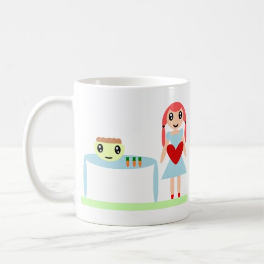 フムス愛「私はフムスが大好き」 コーヒーマグカップ (左)