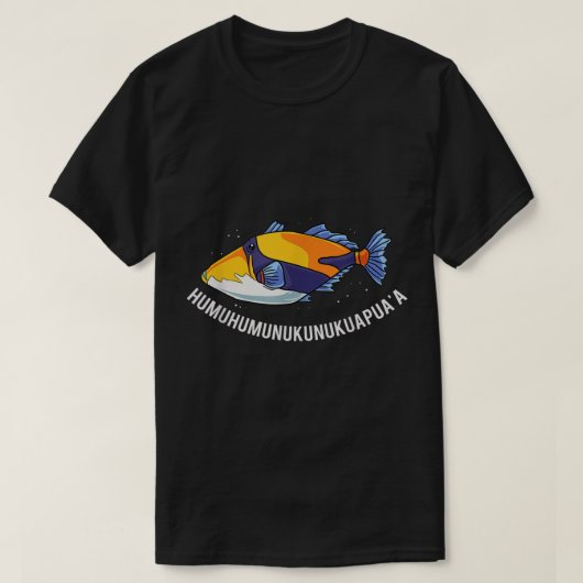 フムフムヌクヌクアプアハワイアン州魚 Tシャツ (デザイン正面)