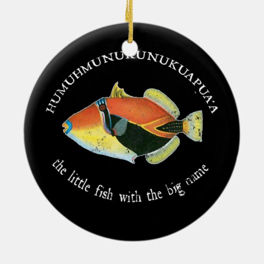 フムフムヌクヌクアプアハワイイトリガーフィッシュ セラミックオーナメント (裏面)