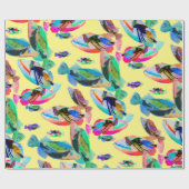 フムフムヌクヌクアプアハワイフィッシュラッピング紙 ラッピングペーパー (フラット)