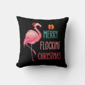 フメリーロッキングスおもしろいクリスマスフラミンゴ クッション (正面)