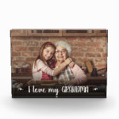 フモダンォトイラブマイおばあちゃんハート フォトブロック (正面)