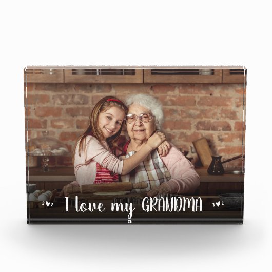 フモダンォトイラブマイおばあちゃんハート フォトブロック (正面)