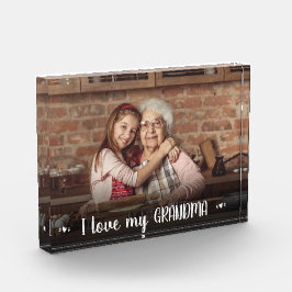 フモダンォトイラブマイおばあちゃんハート フォトブロック