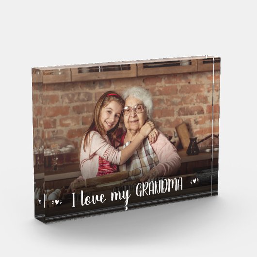 フモダンォトイラブマイおばあちゃんハート フォトブロック (左)