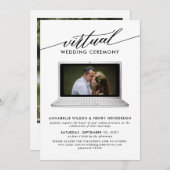 フモダンォトバ結婚ーチャルの式典 招待状 (正面/裏面)
