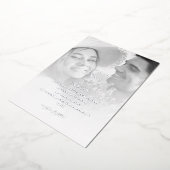 フモダンォト黒と白7縦結婚線  箔招待状 (回転した状態)