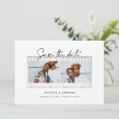 フモダンミニマルィルフレ結婚ーム写真 案内状 (スタンド正面)