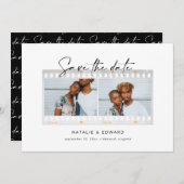 フモダンミニマルィルフレ結婚ーム写真 案内状 (正面/裏面)