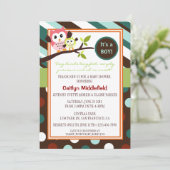 フモダンロウズベビーシャワー招待状 招待状 (スタンド正面)