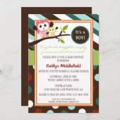 フモダンロウズベビーシャワー招待状 招待状 (正面/裏面)