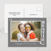 フモダン最高のレンドズ・ガレンティンの日のベスティー写真 シーズンポストカード (正面/裏面)