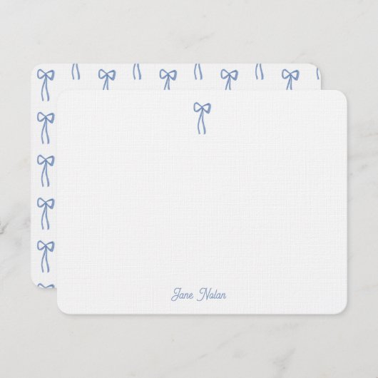 フュアーブルーコケットボウブライダルカスタム ノートカード (正面/裏面)