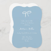 フュアーブルーボウブライダルシャワー 招待状 (正面/裏面)