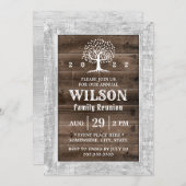 フュスティック年間ファミリー懇親会ヴィンテージ木枠 招待状 (正面/裏面)