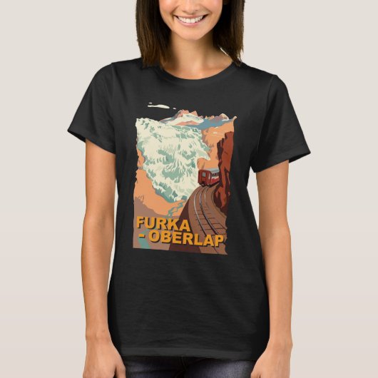フュルカ・オーバーアルプ スイスアルプス鉄道の旅 Tシャツ (正面)