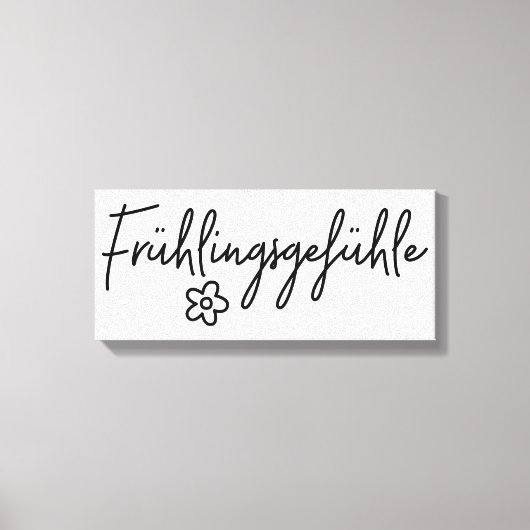 フュルリンゲフュール，ドイツ語，春熱 キャンバスプリント (正面)