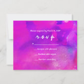 フューシャの水彩 バット・ミッツヴァ招待状 招待状 (正面)