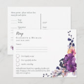 フューシャドリームズ　出欠返信付きメニューカード ポストカード (正面/裏面)