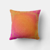 フューシャピンクオレンジ&ゴールド インドのマンダラ グラム クッション (裏面)