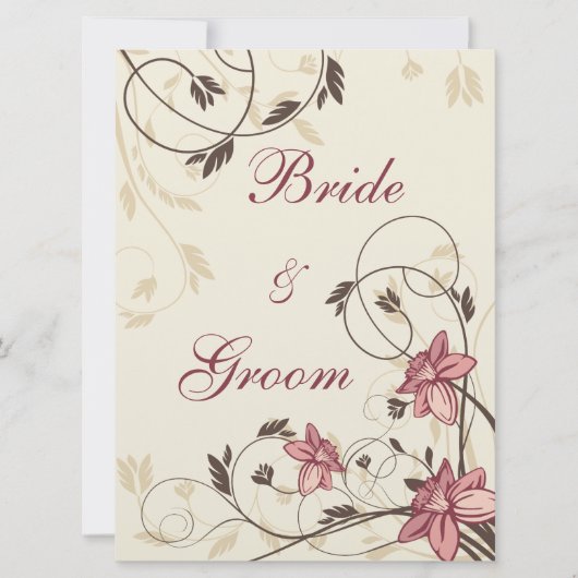 フューシャ水仙と小麦の席次表 招待状 (正面)