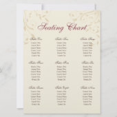 フューシャ水仙と小麦の席次表 招待状 (裏面)