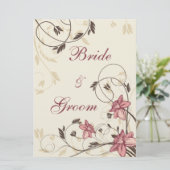 フューシャ水仙と小麦の席次表 招待状 (スタンド正面)