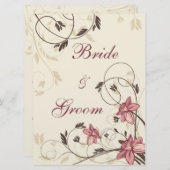 フューシャ水仙と小麦の席次表 招待状 (正面/裏面)