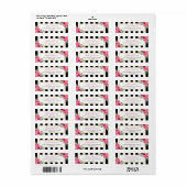 フューシャ ウォーターカラー フローラル | モダン パープル レッド ピンク ラベル (フルシート)