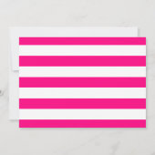 フューシャ キュート カリグラフィー 女の子 ベビーシャワー 招待状 (裏面)