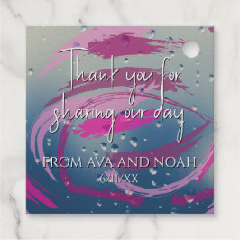 フューシャ&ソフトピンクの筆致 サンクス フェイバータグ