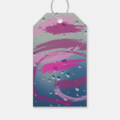 フューシャ＆ソフトピンク ブラシストローク いつまでも永遠に ギフトタグ (裏面)