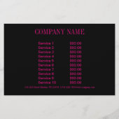 フューシャ ボヘミアンチャクラ マッサージセラピスト ヨガ チラシ (裏面)