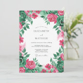 フューシャ ラディアント サマー ウェディング 招待状 (スタンド正面)