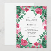 フューシャ ラディアント サマー ウェディング 招待状 (正面/裏面)