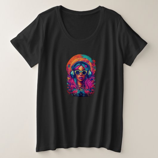 フュージョンフラックス プラスサイズTシャツ (デザイン正面)