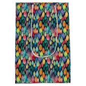 フュージョン調和カラフル：水彩ろうけつ染め絞 ミディアムペーパーバッグ (裏面)