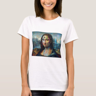 フューチャリスティック モナリザ レディース Tシャツ