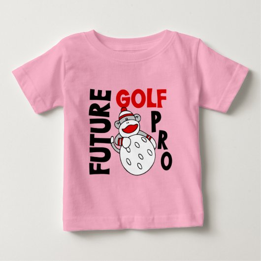 フューチャーゴルフプロ靴下モンキー ベビーTシャツ (正面)