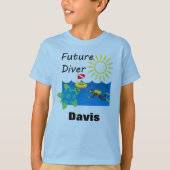 フューチャーダイバーデザイン – キッズベーシックTシャツ Tシャツ (正面)