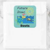 フューチャーダイバーデザイン- Square Stickers スクエアシール (バッグ)