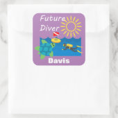 フューチャーダイバーデザイン- Square Stickers スクエアシール (バッグ)