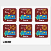 フューチャーダイバーデザイン- Square Stickers スクエアシール (シート)